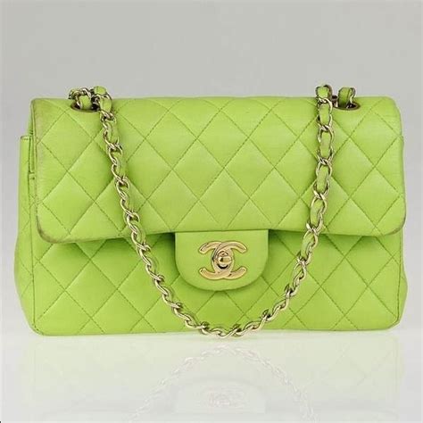 lime green chanel bag